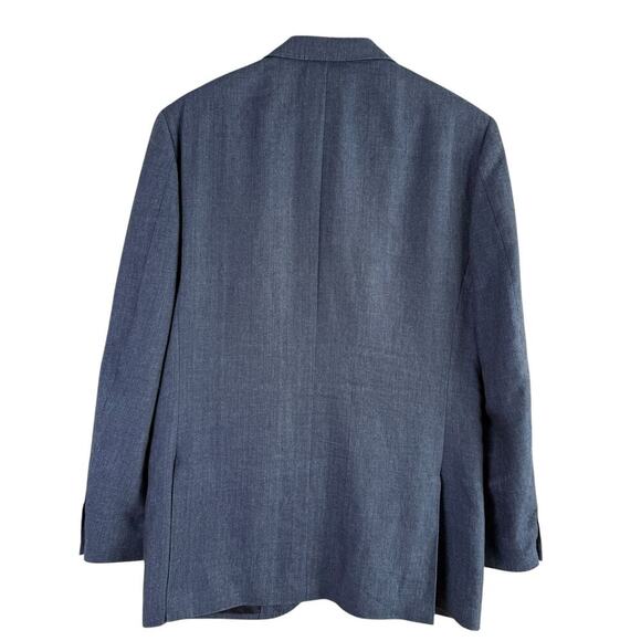 J.Crew Men‎ Ludlow Suit Jacket in Italian Wool and Linen Charcoal Gray, Size 40L - Picture 8 of 12